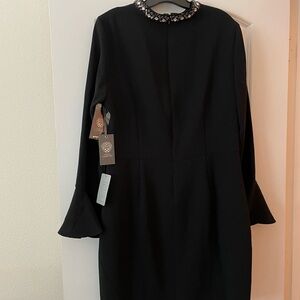 Brand new!  Vince Camuto cocktail dress.  Perfect little black dress. 
Size 16